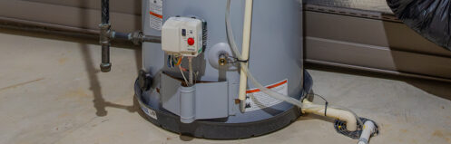 Water heater in a basement in Central Wisconsin