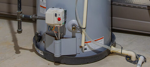 Water heater in a basement in Central Wisconsin