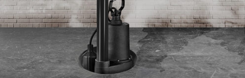 Sump pump in a Central Wisconsin basement