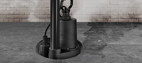 Sump pump in a Central Wisconsin basement